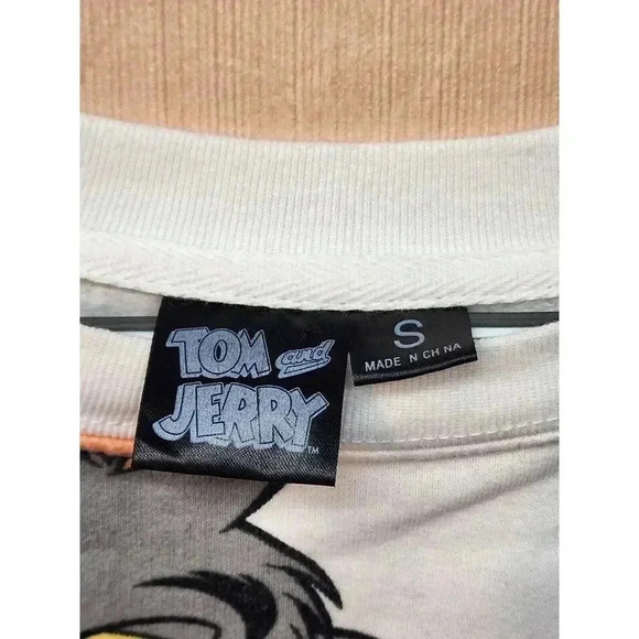 Tom & Jerry Graphic Sweatshirt Cozy Cotton Blend Size S - Picture 3 of 9